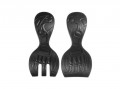 Raven Salad Servers - Recycled Glass
